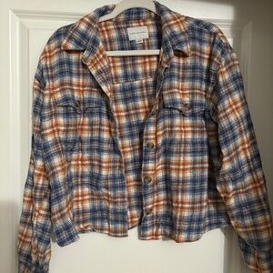 American Eagle Cropped Flannel